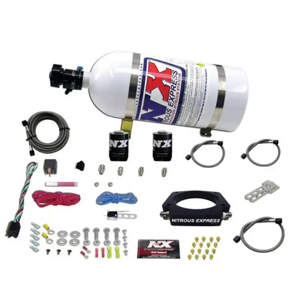 Nitrous Express GM LS 90mm Nitrous Plate Kit (50-400HP) w/10lb Bottle thumbnail 3