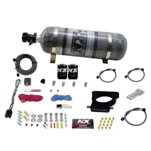 Nitrous Express GM LS 78mm 3-Bolt Nitrous Plate Kit (50-350HP) w/12lb Composite Bottle thumbnail 2