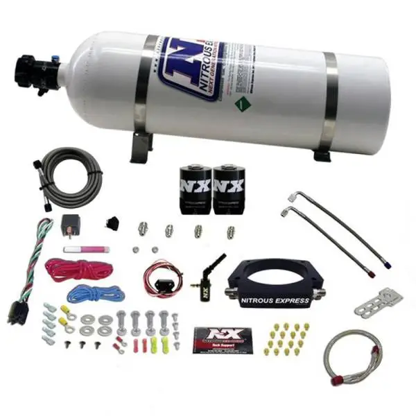 Nitrous Express 2014+ GM 6.2L Truck Nitrous Plate Kit (35-300HP) w/15lb Bottle thumbnail 3