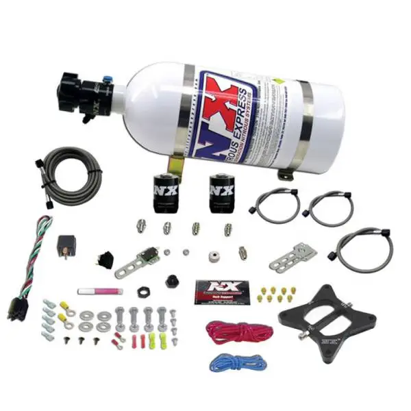 Nitrous Express 96-04 Ford Mustang 4.6L 2 Valve Nitrous Plate Kit w/10lb Bottle thumbnail 2