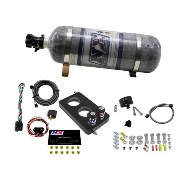 Nitrous Express 05-10 Ford Mustang 4.6L 3 Valve Nitrous Plate Kit (50-150HP) w/12lb Bottle thumbnail 3