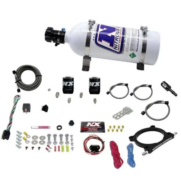 Nitrous Express 11-15 Ford Mustang GT 5.0L High Output Nitrous Plate Kit (50-250HP) w/5lb Bottle thumbnail 3