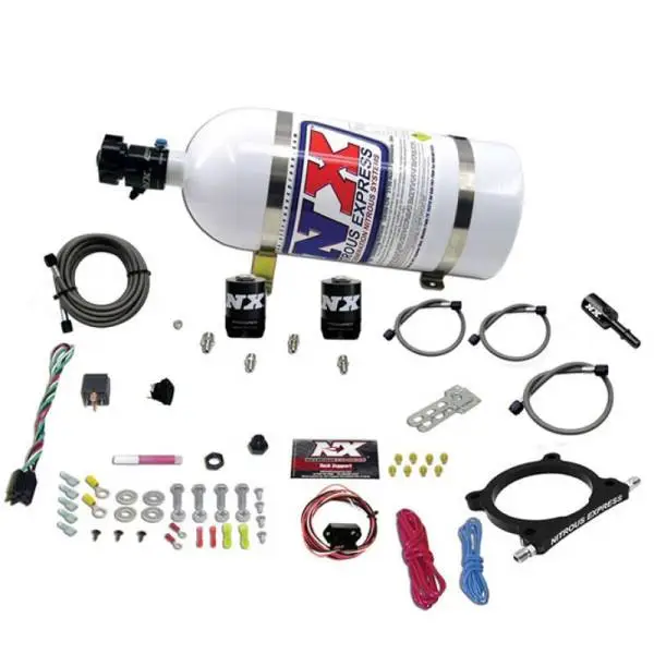 Nitrous Express 11-15 Ford Mustang GT 5.0L High Output Nitrous Plate Kit (50-250HP) w/10lb Bottle thumbnail 2