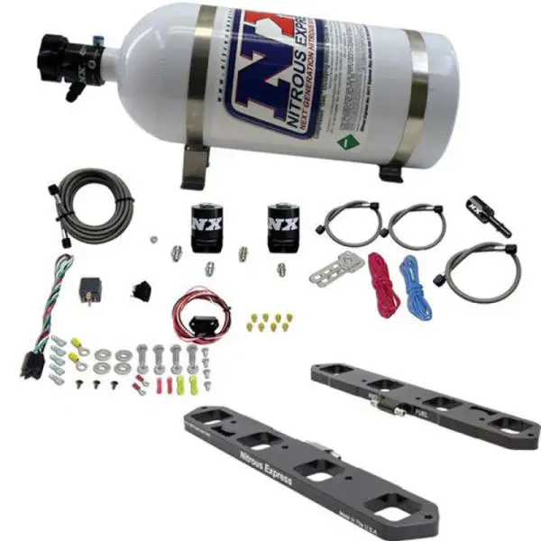 Nitrous Express Dodge/Ram 5.7L/6.1L/6.4L Hemi Direct Port Plate System w/10lb Bottle thumbnail 2