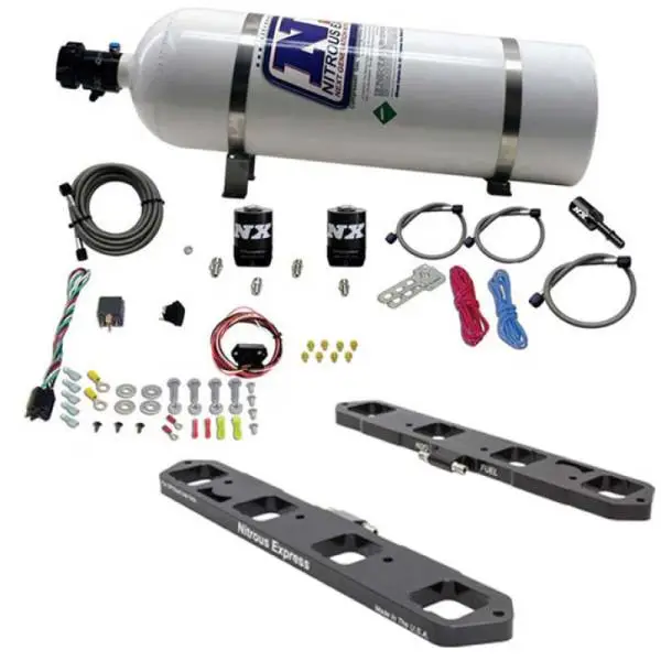 Nitrous Express Dodge Hemi 5.7L/6.1L/6.4L Direct Port Plate System w/15lb Bottle thumbnail 2