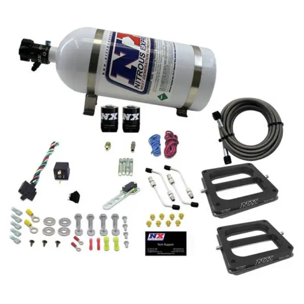 Nitrous Express Dual Dom/Gas Nitrous Kit (100-500HP) w/10lb Bottle image 2