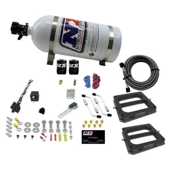 Nitrous Express Dual Dom/Gas Nitrous Kit (100-500HP) w/10lb Bottle image 3