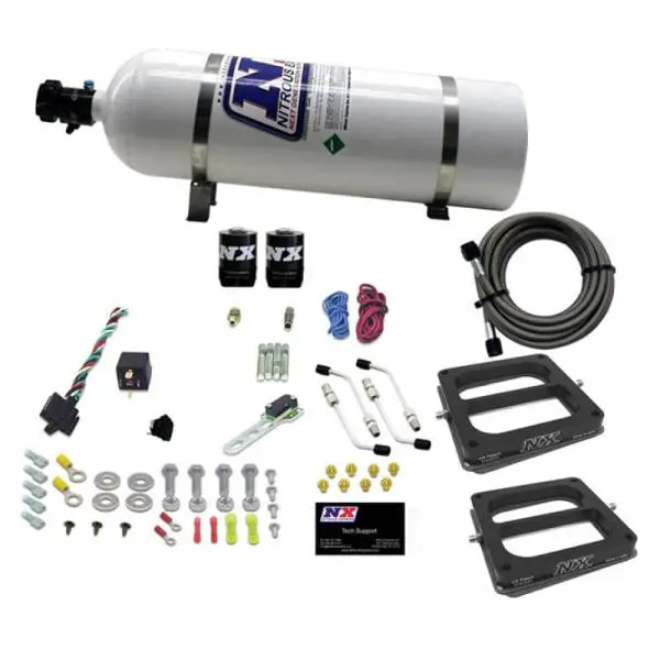 Nitrous Express Dual Dom/Gas Nitrous Kit (100-500HP) w/15lb Bottle image 3