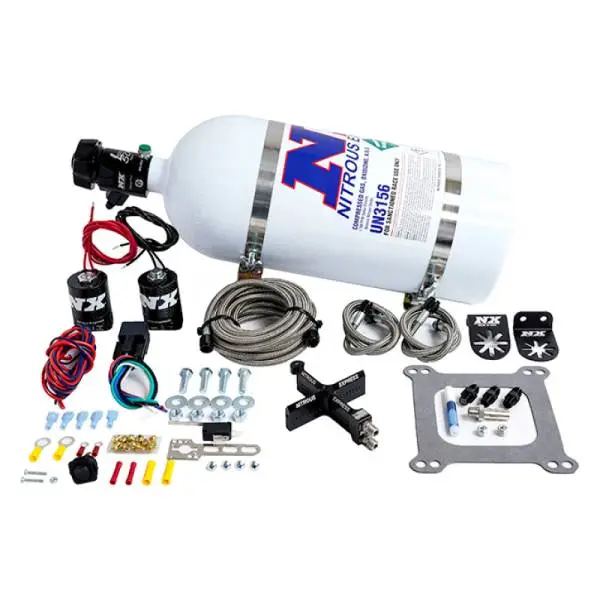Nitrous Express 4150 Covert Crossbar Plate System Stage 6 50-300HP (10lb Bottle)