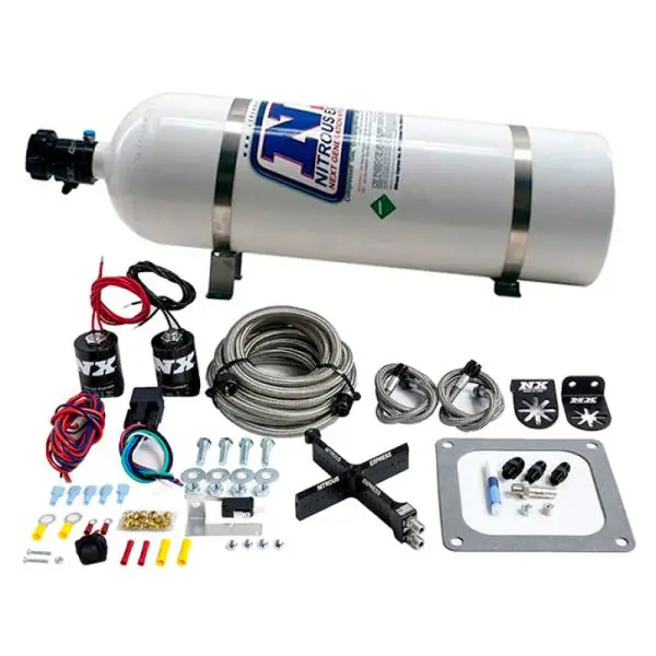Nitrous Express 4500 Covert Crossbar Plate System Stage 6 50-300HP (15lb Bottle)