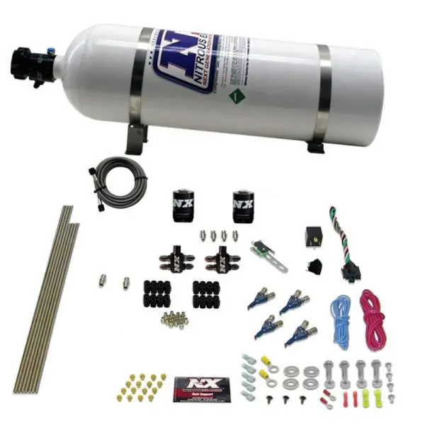 Nitrous Express 4 Cyl Gas Nitrous Kit (100-250HP) w/15lb Bottle image 3