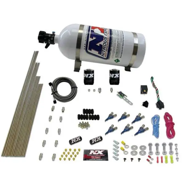 Nitrous Express 6 Cyl Gas Nitrous Kit (150-375HP) w/10lb Bottle image 3