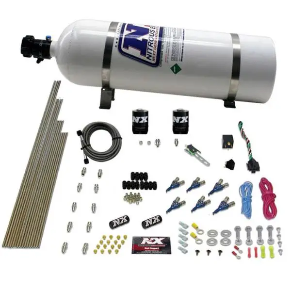 Nitrous Express 6 Cyl Gas Nitrous Kit (150-375HP) w/15lb Bottle image 3