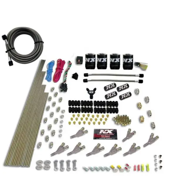 Nitrous Express STD Nozzle Nitrous Kit (200-500HP) Gas w/Dist Block & 4 Solenoids w/o Bottle image 2