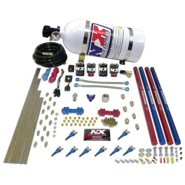 Nitrous Express Shark/Gas (200-600HP) 2 Solenoid Nitrous Kit w/o Bottle image 2