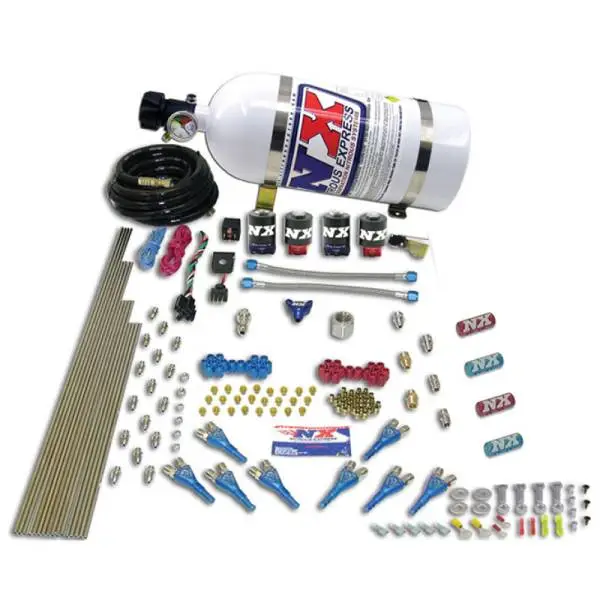 Nitrous Express Street Shark Gas 4 Solenoids Nitrous Kit (100-150-250HP) w/Composite Bottle image 2