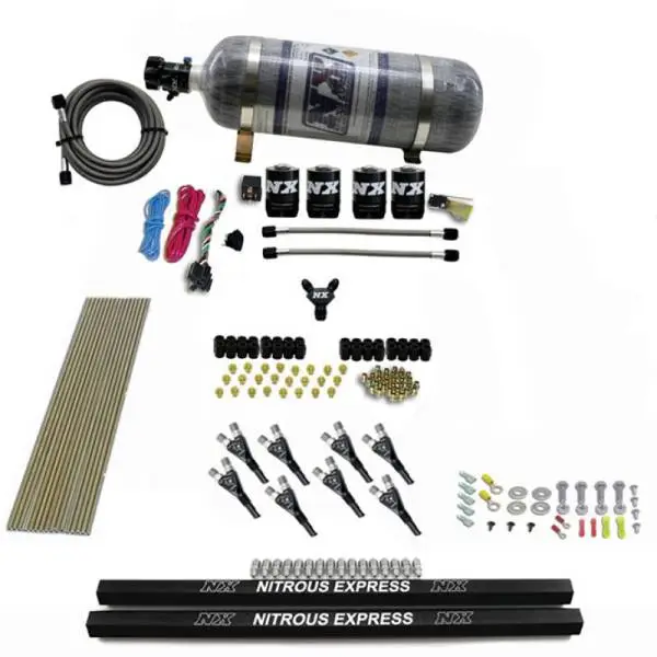 Nitrous Express Pro-Shk/Gas Nitrous Kit (200-600HP) w/Rails and Composite Bottle image 2