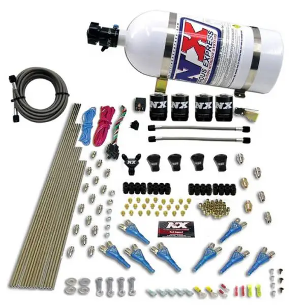 Nitrous Express Pro-Shk/Gas 4 Solenoids Nitrous Kit (200-600HP) w/10lb Bottle thumbnail 3