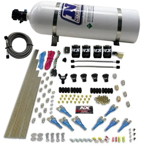 Nitrous Express Pro-Shk/Gas 4 Solenoids Nitrous Kit (200-600HP) w/15lb Bottle thumbnail 3