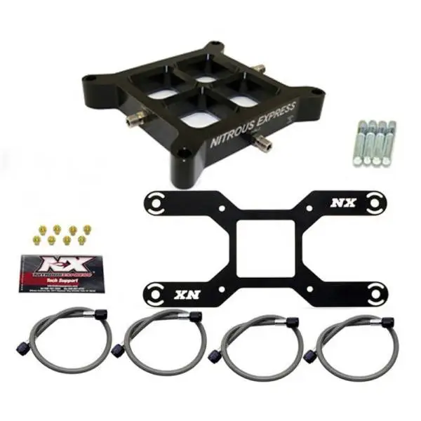 Nitrous Express Dual Stage Billet Crossbar (4150 Flange) Nitrous Plate Conversion (50-800HP) image 3