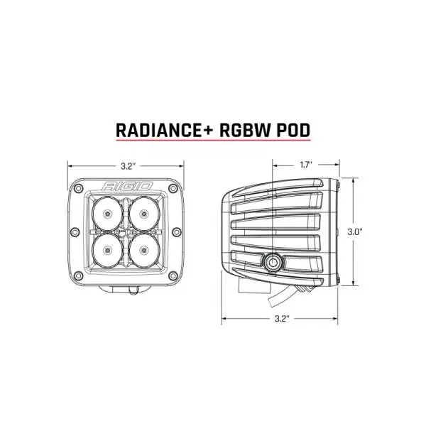 Rigid Industries Radiance+ Pod RGBW - Pair thumbnail 6