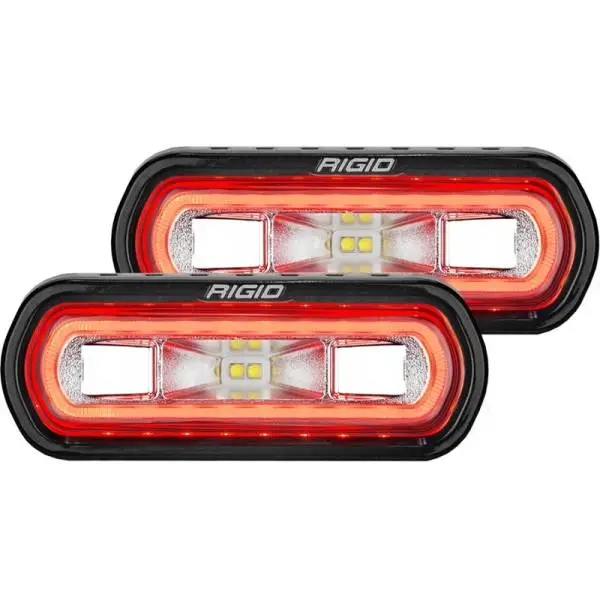 Rigid Industries SR-L Series Surface Mount LED Spreader Pair w/ Red Halo - Universal thumbnail 2