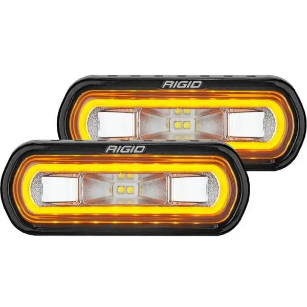 Rigid Industries SR-L Series Surface Mount LED Spreader Pair w/ Amber Halo - Universal thumbnail 2