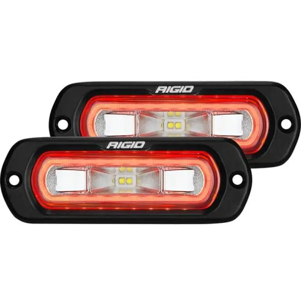 Rigid Industries SR-L Series Flush Mount LED Spreader Pair w/ Amber Halo - Universal thumbnail 5