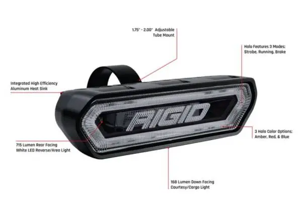 Rigid Industries Chase Tail Light Kit w/ Mounting Bracket - Red thumbnail 8