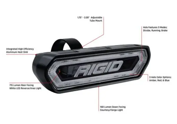 Rigid Industries Chase Tail Light Kit w/ Mounting Bracket - Red thumbnail 9