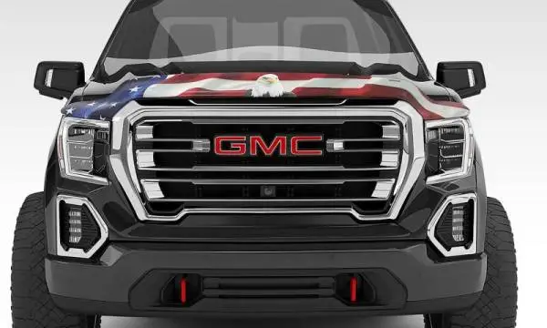 Stampede 1999-2002 Chevy Silverado 2500 Vigilante Premium Hood Protector - Flag thumbnail 2