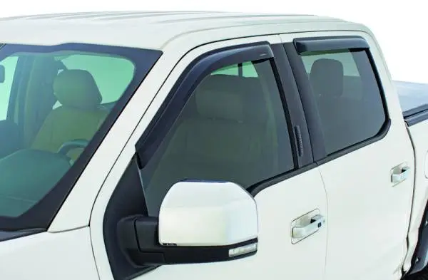 Stampede 2019 Chevy Silverado 1500 Double Cab Pickup Tape-Onz Sidewind Deflector 4pc - Smoke thumbnail 4