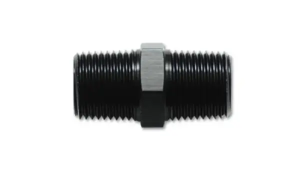 Vibrant 1/4in NPT x 1/4in NPT Straight Union Pipe Adapter Fitting - Aluminum image 2