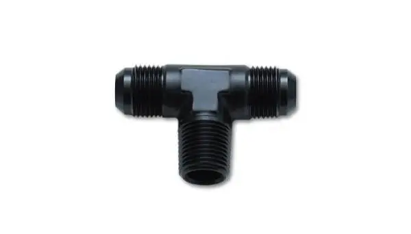 Vibrant -12AN x 3/4in NPT Flare to Pipe Tee Adapter Fitting - Aluminum image 2