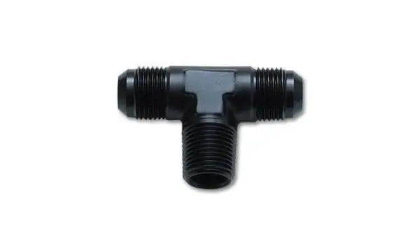 Vibrant -12AN x 3/4in NPT Flare to Pipe Tee Adapter Fitting - Aluminum image 4
