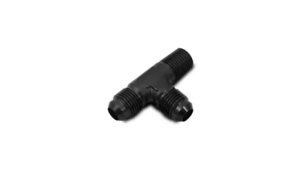 Vibrant -4AN x 1/8in NPT Flare to Pipe On Run Tee Adapter Fitting - Aluminum image 3