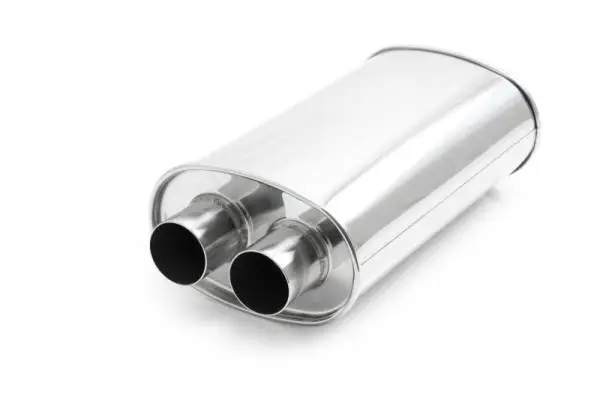 Vibrant Universal Streetpower 2.5in Stainless Steel Dual In-Out Oval Muffler thumbnail 2