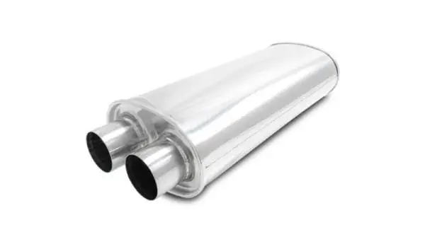 Vibrant Streetpower Oval Muffler 2.50in Dual Inlet/Outlet 18in Body Length thumbnail 2