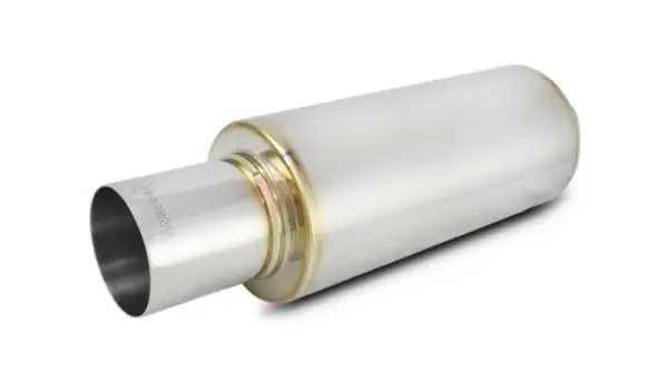 Vibrant TPV Round Muffler (23in Long) with 4in Round Tip Straight Cut - 2.5in inlet I.D. thumbnail 3