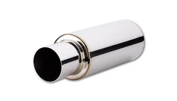 Vibrant TPV Round Muffler (23in Long) with 4in Round Tip Straight Cut - 2.5in inlet I.D. thumbnail 4