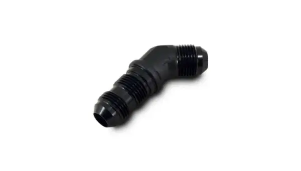 Vibrant -4AN Bulkhead Adapter 45 Degree Elbow Fitting - Anodized Black Only image 3
