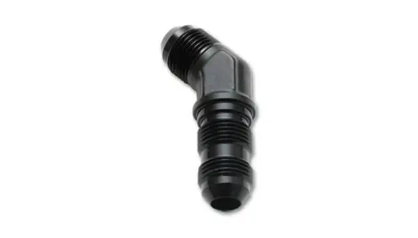 Vibrant -16AN Bulkhead Adapter 45 Deg Elbow Fitting - Anodized Black thumbnail 2