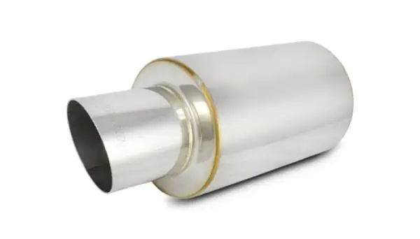 Vibrant TPV Turbo Round Muffler (17in Long) with 4in Round Tip Angle Cut - 3in inlet I.D. thumbnail 3