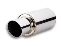 Vibrant TPV Turbo Round Muffler (17in Long) with 4in Round Tip Angle Cut - 3in inlet I.D. thumbnail 4