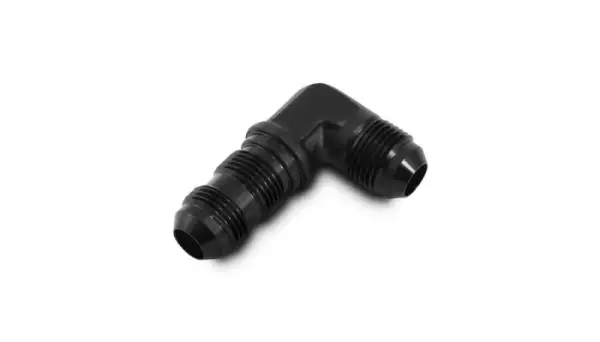 Vibrant -12AN Bulkhead Adapter 90 Degree Elbow Fitting - Anodized Black Only image 3