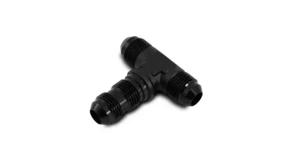 Vibrant -4AN Bulkhead Adapter Tee Fitting - Anodized Black Only image 3