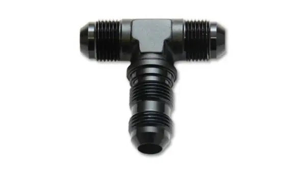 Vibrant -10AN Bulkhead Adapter Tee Fitting - Anodized Black Only image 2