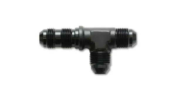 Vibrant -4AN Bulkhead Adapter Tee on Run Fittings - Anodized Black Only image 4