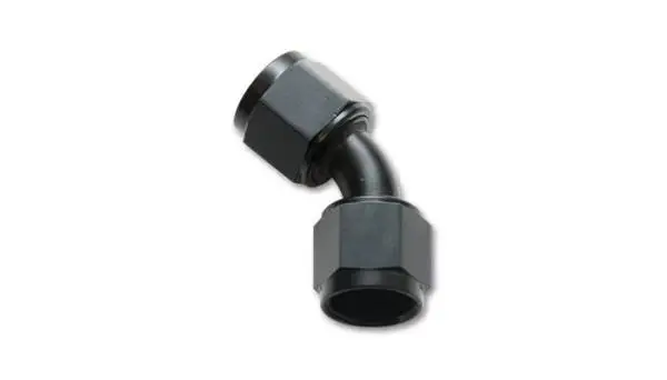 Vibrant -4AN X -4AN Female Flare Swivel 45 Deg Fitting ( AN To AN ) -Anodized Black Only image 4