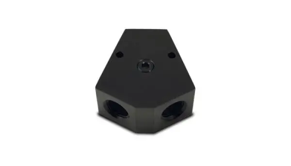 Vibrant Billet Aluminum Y-Block Fitting with 1/8in NPT Port - 3/8in NPT x 3/8in NPT x 3/8in NPT image 3
